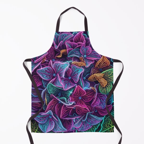 Item preview, Neon Cyberpunk Hydrangea Glowing Botanical Art designed and sold by Scoutic-Neon.