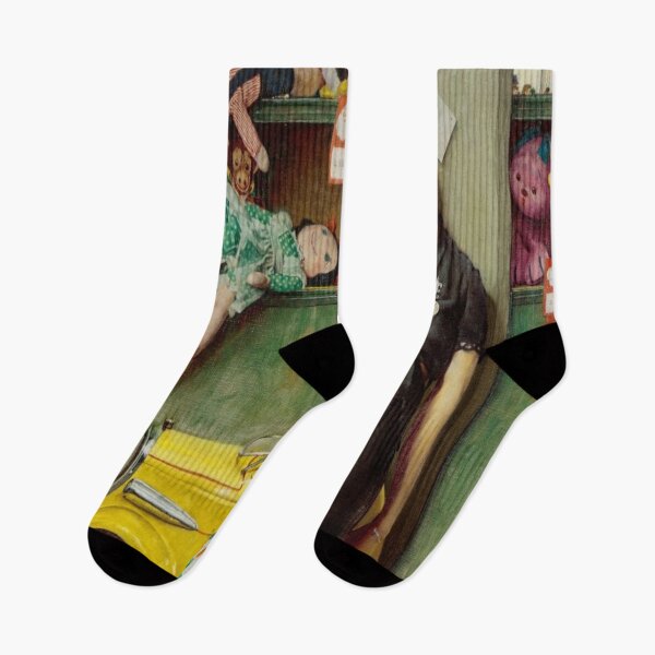 Item preview, Tired Salesgirl On Christmas Eve By Norman Rockwell designed and sold by DONTSPACEAWAY.