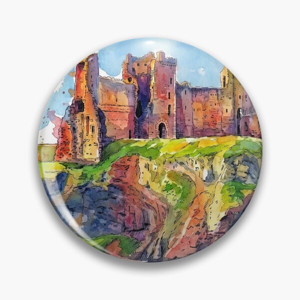Item preview, Watercolour illustration of Tantallon Castle, East Lothian, Scotland designed and sold by davidelder.