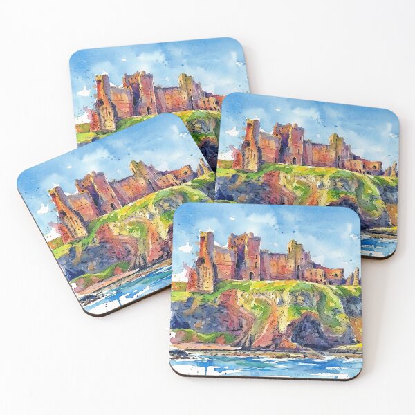 Artikelvorschau, Aquarellillustration von Tantallon Castle, East Lothian, Schottland entworfen und verkauft von davidelder.