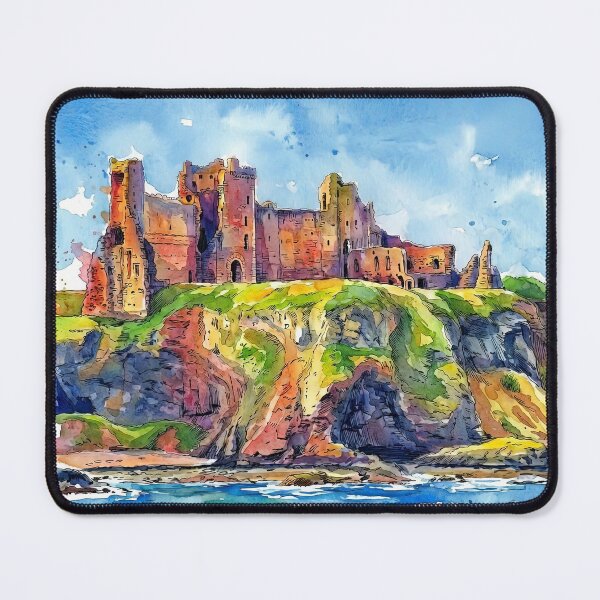 Item preview, Watercolour illustration of Tantallon Castle, East Lothian, Scotland designed and sold by davidelder.