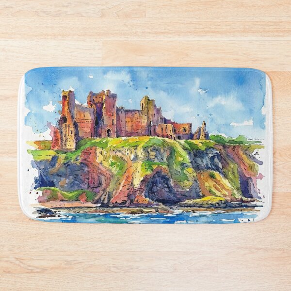 Item preview, Watercolour illustration of Tantallon Castle, East Lothian, Scotland designed and sold by davidelder.