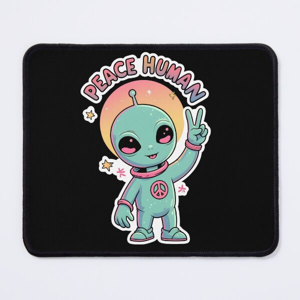 Item preview, Peace Human Alien Retro Rainbow designed and sold by NK-Studios .