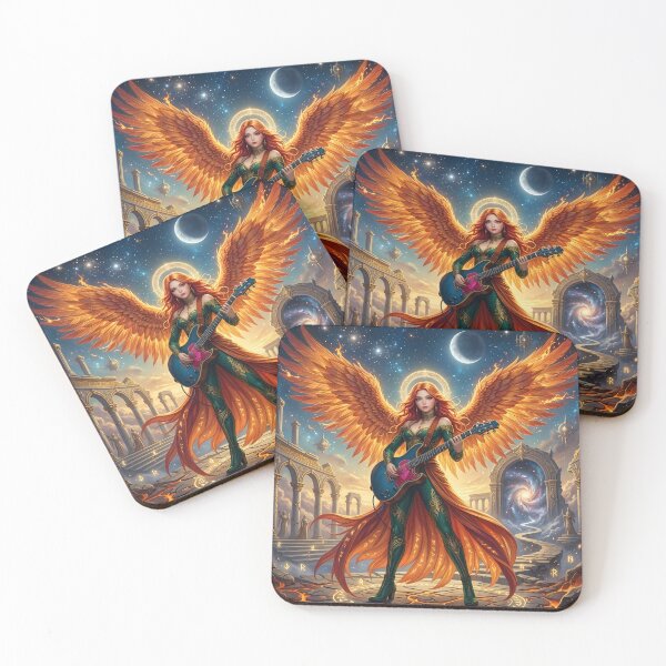 Item preview, Phoenix Angel Guitarist - Fantasy Art designed and sold by Lucid Dream Pixel.