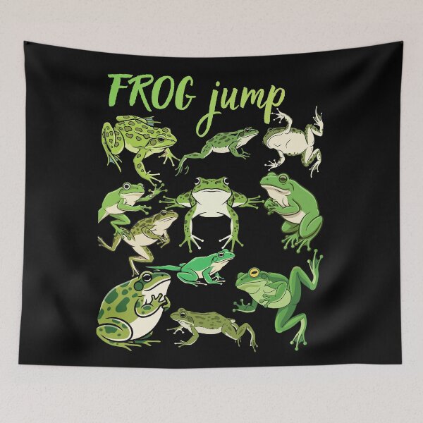 Item preview, Frog Animal green funny gift Jump designed and sold by NK Design Lab.