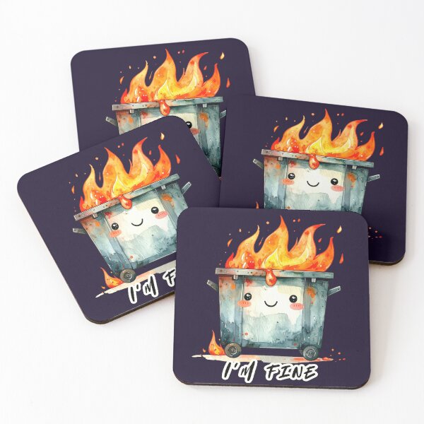 Item preview, Everything's fine, trash can's on fire, I'm fine designed and sold by LiskoDesign.