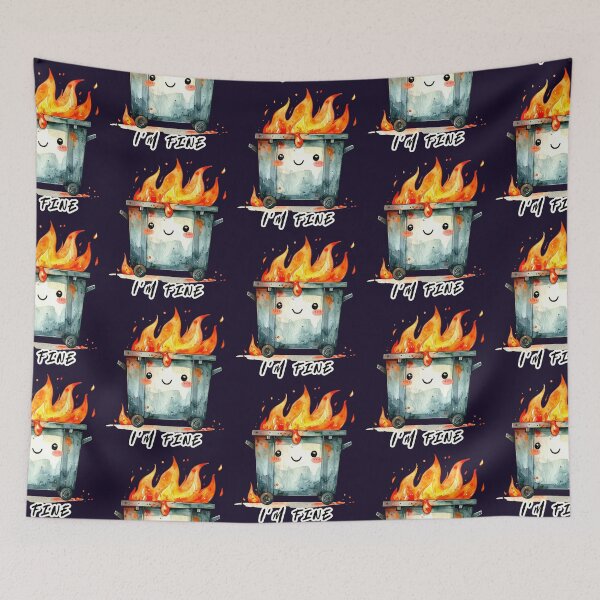 Item preview, Everything's fine, trash can's on fire, I'm fine designed and sold by LiskoDesign.