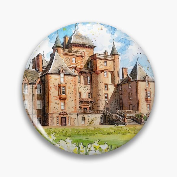 Item preview, Watercolour illustration of Thirlestane Castle, Scottish Borders designed and sold by davidelder.