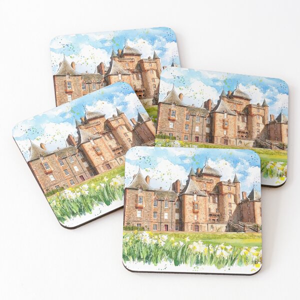 Item preview, Watercolour illustration of Thirlestane Castle, Scottish Borders designed and sold by davidelder.