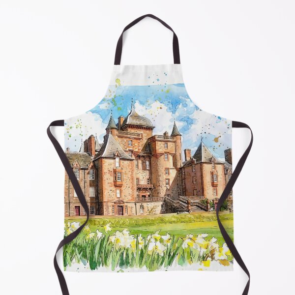Item preview, Watercolour illustration of Thirlestane Castle, Scottish Borders designed and sold by davidelder.