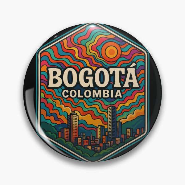 Item preview, Bogotá Colombia Colorful Trippy Art Travel designed and sold by TomFrontierArt.