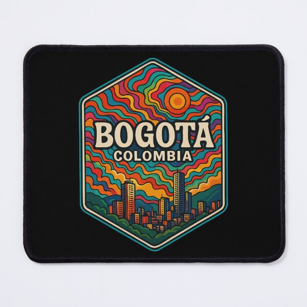 Item preview, Bogotá Colombia Colorful Trippy Art Travel designed and sold by TomFrontierArt.