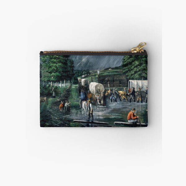 Item preview, Zion's Camp Pioneer Journey Storm Landscape Historical Painting designed and sold by TheSoulOfArt.
