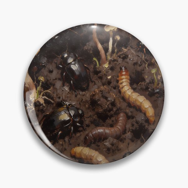 Item preview, Dark Forest Insects Aesthetic – Beetles, Worms & Mushrooms Nature Art designed and sold by cr6zym1nd.