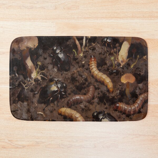 Item preview, Dark Forest Insects Aesthetic – Beetles, Worms & Mushrooms Nature Art designed and sold by cr6zym1nd.
