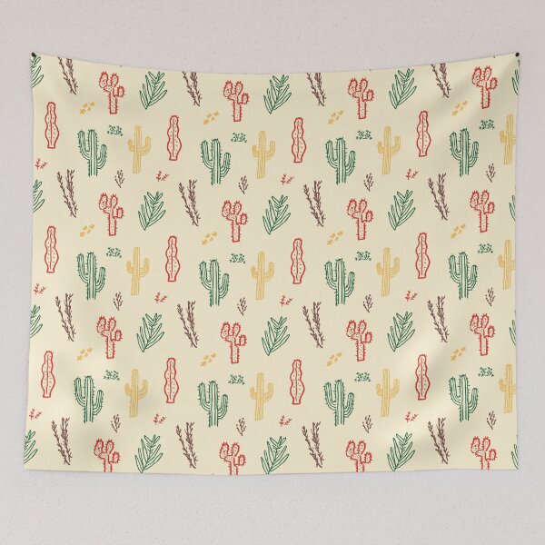 Item preview, Minimal Desert Cactus Pattern Southwest Boho Neutral designed and sold by trajeado14.