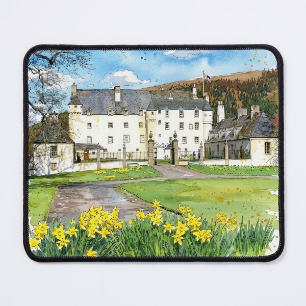 Item preview, Watercolour illustration of Traquair House, Scottish Borders designed and sold by davidelder.