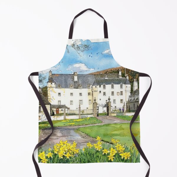 Artikelvorschau, Aquarellillustration von Traquair House, Scottish Borders entworfen und verkauft von davidelder.