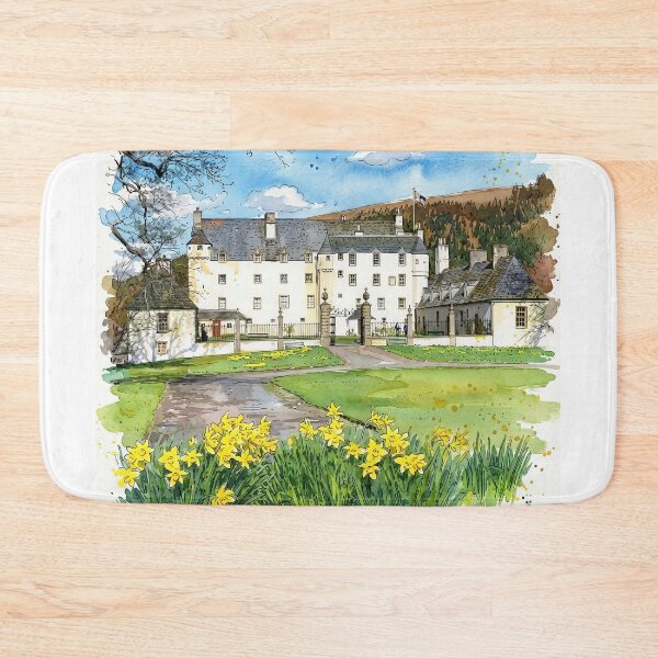 Item preview, Watercolour illustration of Traquair House, Scottish Borders designed and sold by davidelder.