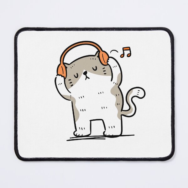 Item preview, Cat listening to music. designed and sold by MandySony.