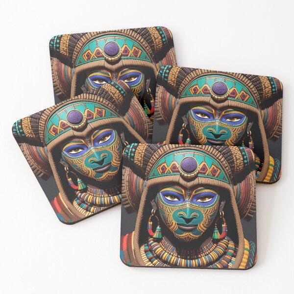 Item preview, Colorful Tribal Portrait designed and sold by Serene Strokes Art.