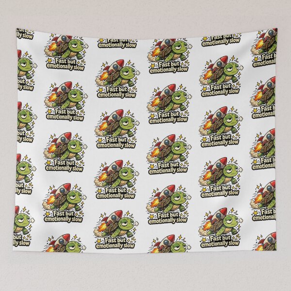Item preview, Fast but Emotionally Slow Turtle designed and sold by MonkiFlipp.