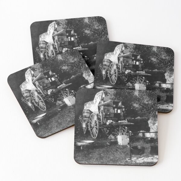 Item preview, Chuck Wagon Camp Elkhead Creek 1907 Vintage Photograph designed and sold by TheSoulOfArt.