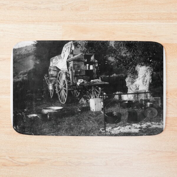 Item preview, Chuck Wagon Camp Elkhead Creek 1907 Vintage Photograph designed and sold by TheSoulOfArt.