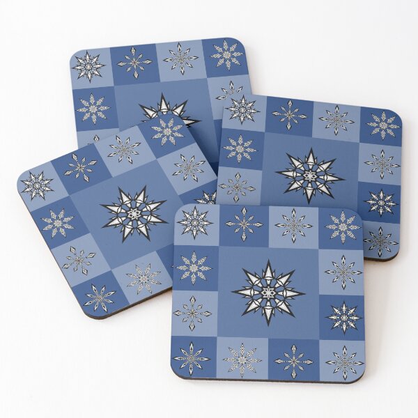 Item preview, Blue throwing stars tiling pattern, amulet sign. designed and sold by Nengsang.