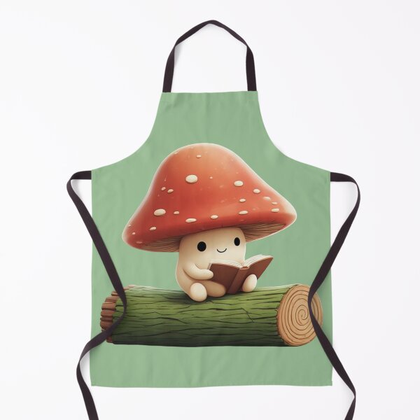 Item preview, Mushroom Reader on Log designed and sold by sanorastyle.