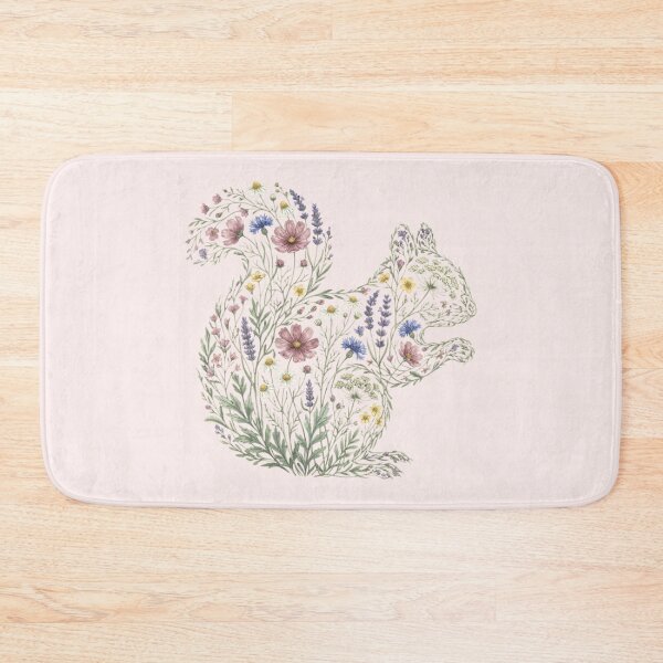 Item preview, Floral Squirrel Silhouette Nature Lover Girl Woman IV designed and sold by Lemon Pepper.