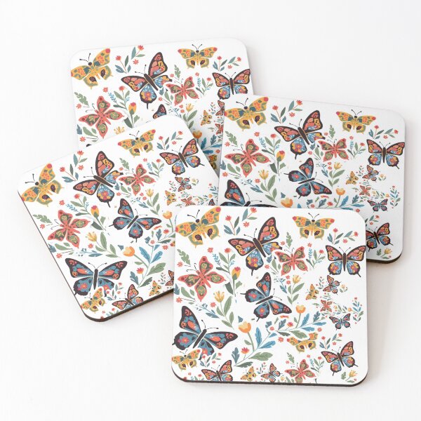 Item preview,  Nordic Folk Art Owls with Buttrflies designed and sold by Happy4uuuu.