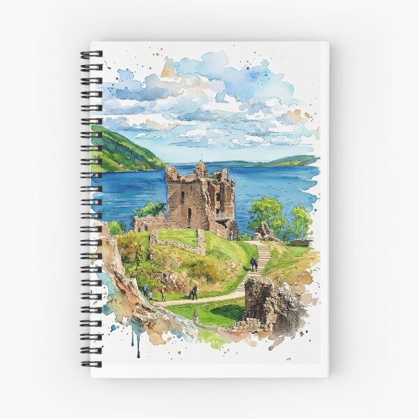 Item preview, Ilustración en acuarela del castillo de Urquhart, en el lago Ness, Escocia. designed and sold by davidelder.