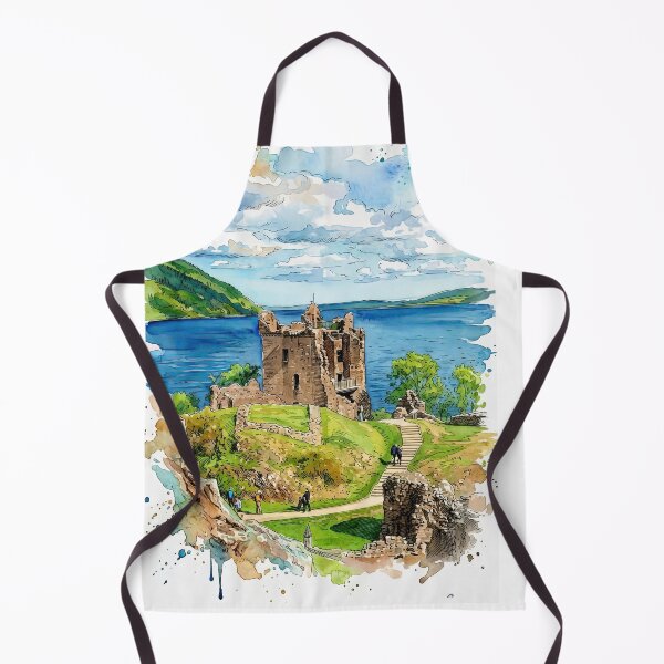 Item preview, Watercolour illustration of Urquhart Castle, Loch Ness, Scotland designed and sold by davidelder.