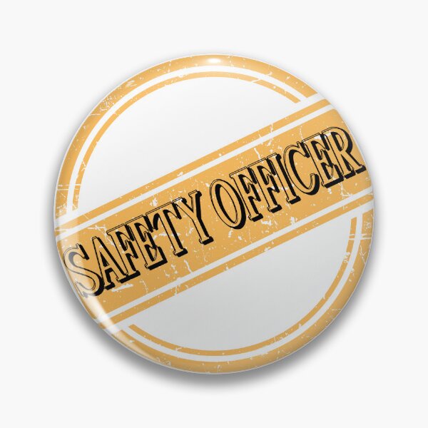 Item preview, Safety Officer Stamp Vintage Grunge Badge Design designed and sold by PeteLawliiet.