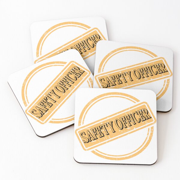 Item preview, Safety Officer Stamp Vintage Grunge Badge Design designed and sold by PeteLawliiet.