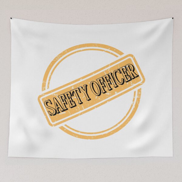 Item preview, Safety Officer Stamp Vintage Grunge Badge Design designed and sold by PeteLawliiet.