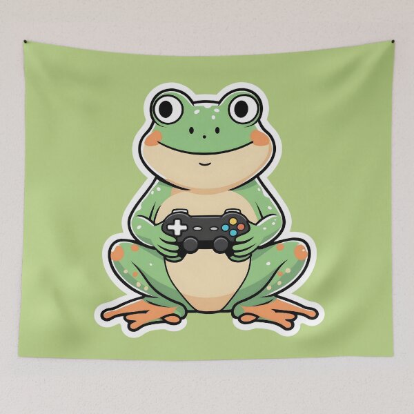 Item preview, Gamer Frog Kawaii Video Games designed and sold by NK-Studios .