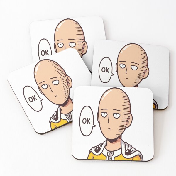 Item preview, Indifferent Bald Hero OK Anime Speech Bubble Meme Art designed and sold by SynthesisStudio.