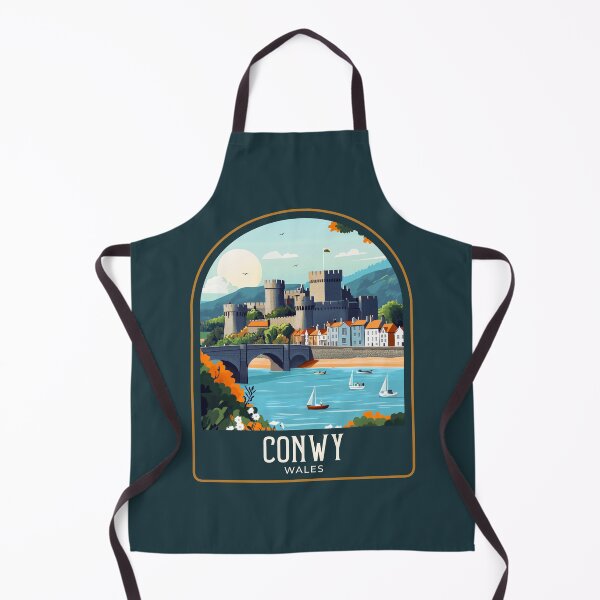 Item preview, Conwy Vintage Travel Illustration designed and sold by HomeLivingCo.