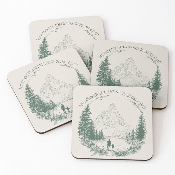 Item preview, Nature Dad My Favorite Adventure Is Being A Dad Mountain Line Art designed and sold by BoxofMoments.