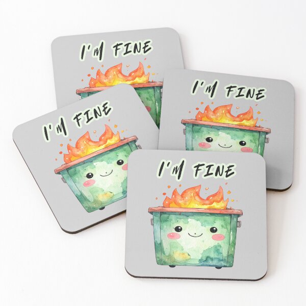 Item preview, Trash can on fire, I'm fine designed and sold by LiskoDesign.