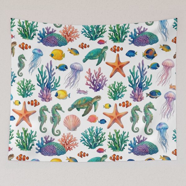 Item preview,  Sea Life  Pattern - Coral Reef Underwater World Design  designed and sold by VibranPalette.
