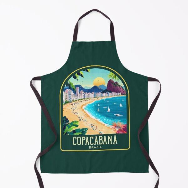 Item preview, Copacabana Vintage Travel Illustration designed and sold by HomeLivingCo.