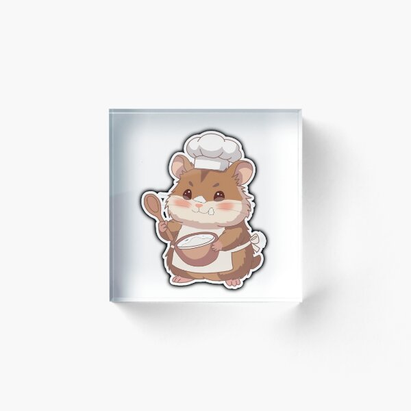 Item preview, Cute Chef Hamster Sticker – Kawaii Cooking Hamster Baking Aesthetic Food Lover designed and sold by pn_terest.