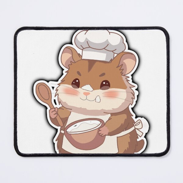 Item preview, Cute Chef Hamster Sticker – Kawaii Cooking Hamster Baking Aesthetic Food Lover designed and sold by pn_terest.