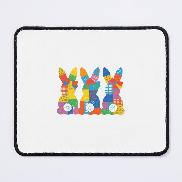 Artikelvorschau, Retro-Patchwork-Osterhasen – Bunte, kitschige Frühlingshasenillustration entworfen und verkauft von Colorful-Garden.