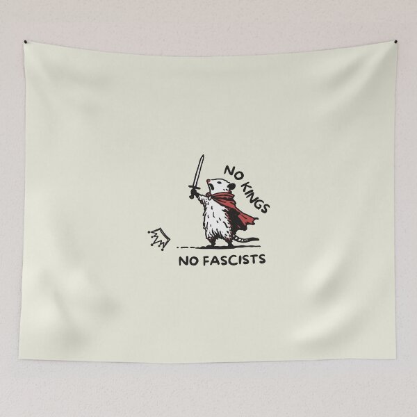 Item preview, No Kings No Fascists: Funny Opossum Meme Anti Trump Protest designed and sold by Saitokuu7Art.