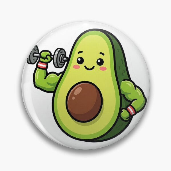 Item preview,  Avocado Lifting Weights Cute Die Cut Sticker Fitness Food Humor Gift designed and sold by Bmd4Fitness.