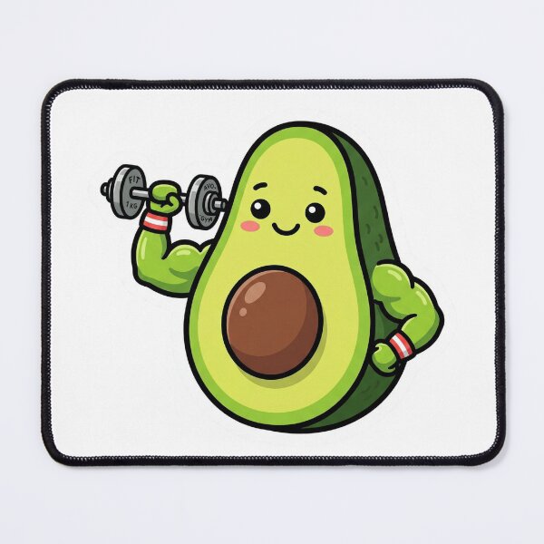 Item preview, Avocado Lifting Weights Cute Die Cut Sticker Fitness Food Humor Gift designed and sold by Bmd4Fitness.